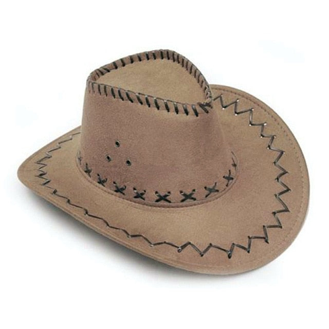 2020 New Cowboy Hat Suede Look Wild West Fancy Dress Men Ladies Cowgirl Unisex Hat Hot wholesale Drop Shipping