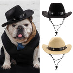 Load image into Gallery viewer, Fashion Dog Cowboy Hat Dogs Cat Outdoor Hats Caps For Small Medium Dogs Cats Headwear Pet Accessories Pitbull
