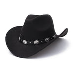 Load image into Gallery viewer, New Vintage Western Cowboy Hat For Men Wide Brim Cowboy Jazz Cap With Leather Belt Sombrero Cap Four Seasons
