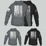 Load image into Gallery viewer, Size S-3XL Sweatshirt men&#39;s black grey patriot flag Pullover loose Hoodie Fashion Sweater
